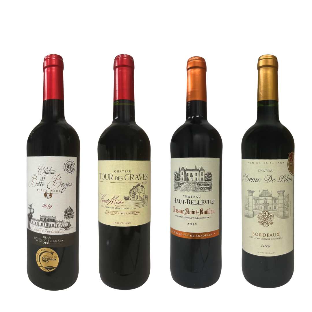 Caisse Collection Prestige 2019 - 12 bouteilles - 4 grands vins de Bordeaux