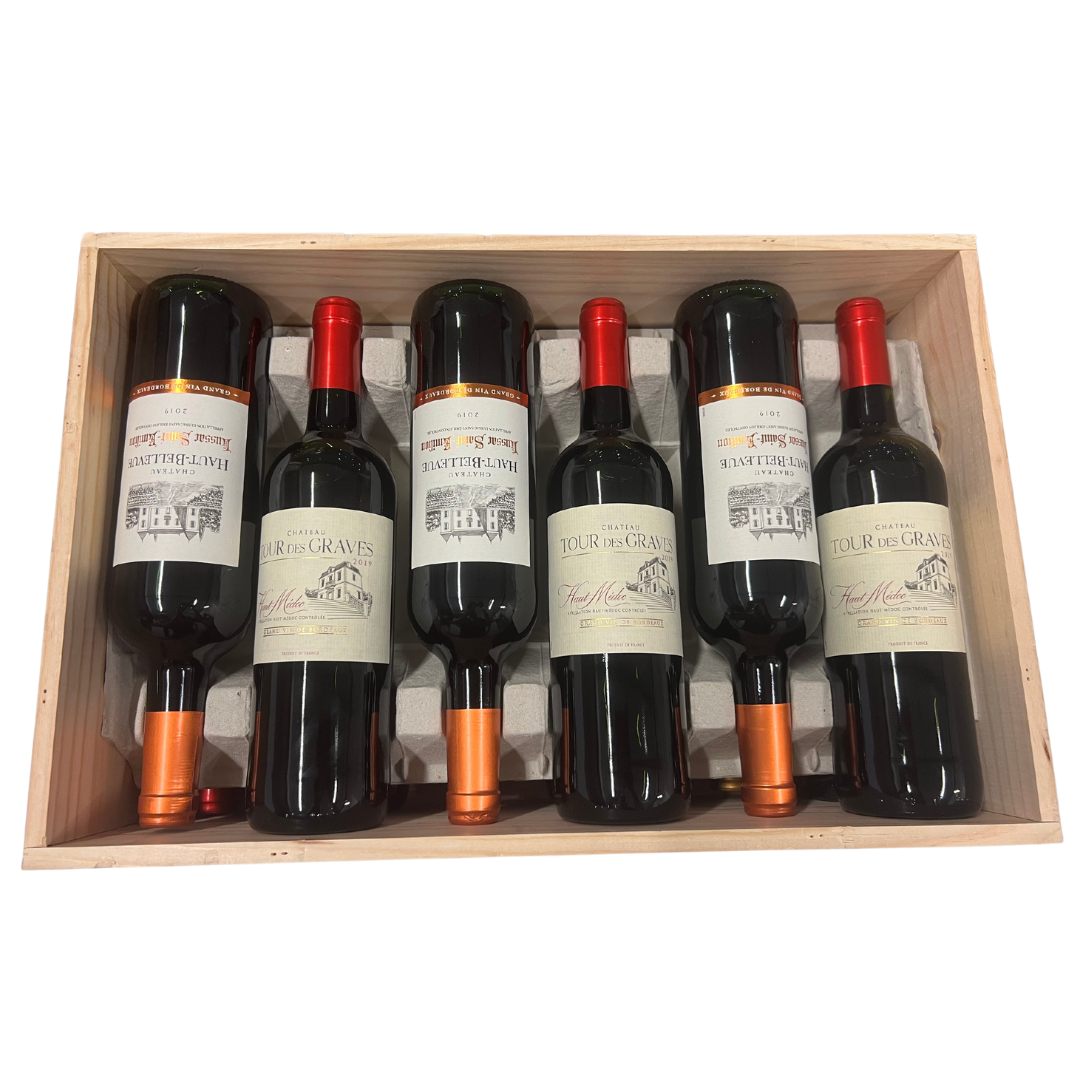 Caisse Collection Prestige 2019 - 12 bouteilles - 4 grands vins de Bordeaux