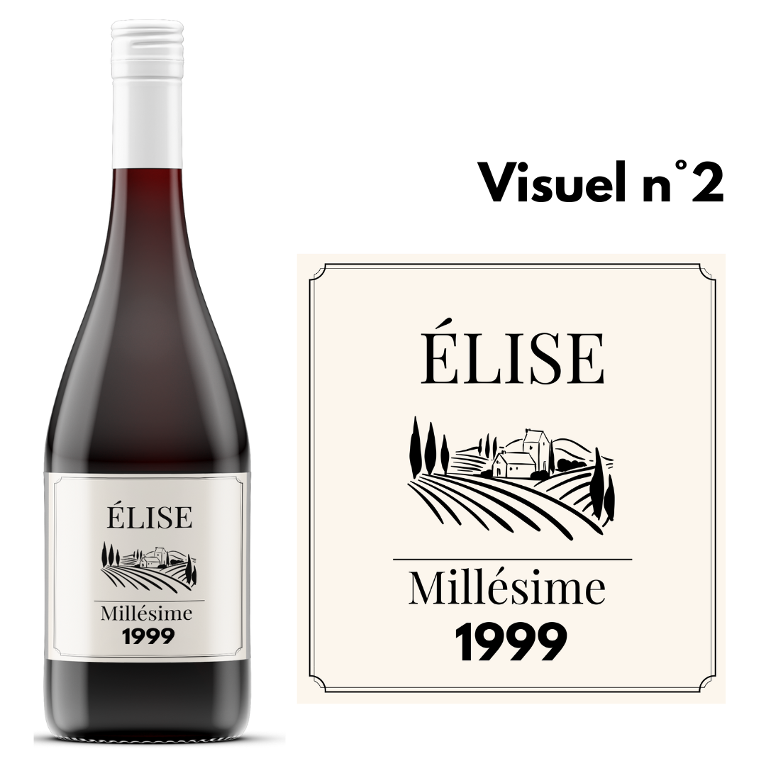 Personnalisation étiquette vin - Anniversaire