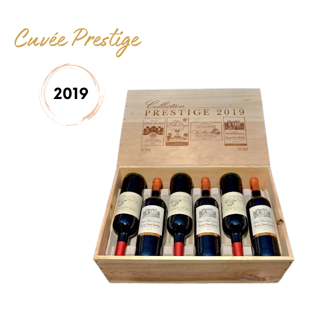 Caisse Collection Prestige 2019 - 12 bouteilles - 4 grands vins de Bordeaux