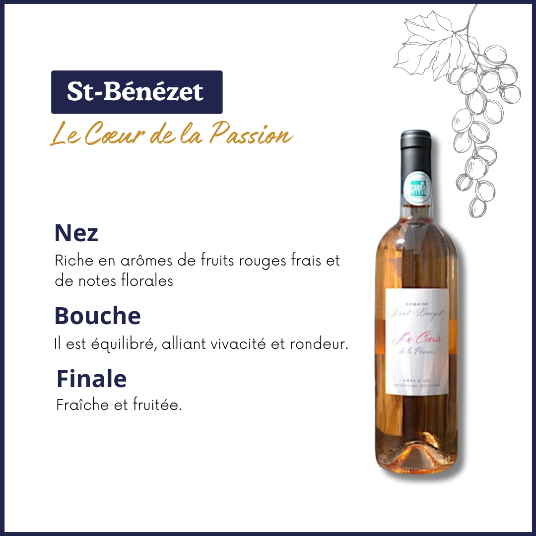 Le Cœur de la Passion - St-Bénézet - Pays d'OC - Vin rosé