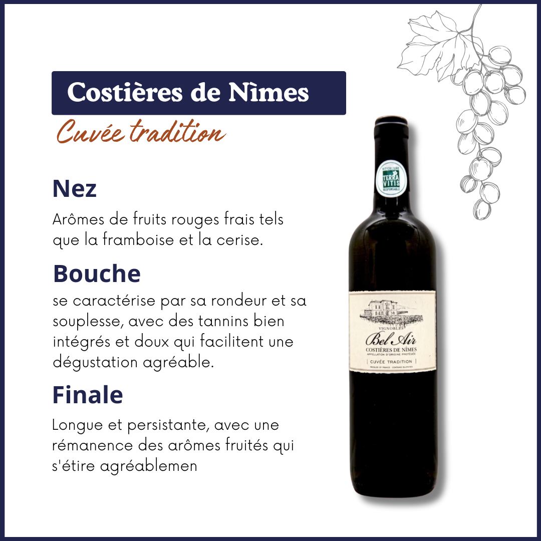 Vignobles Bel-Air - AOP - Costières de Nìmes - Vin rouge