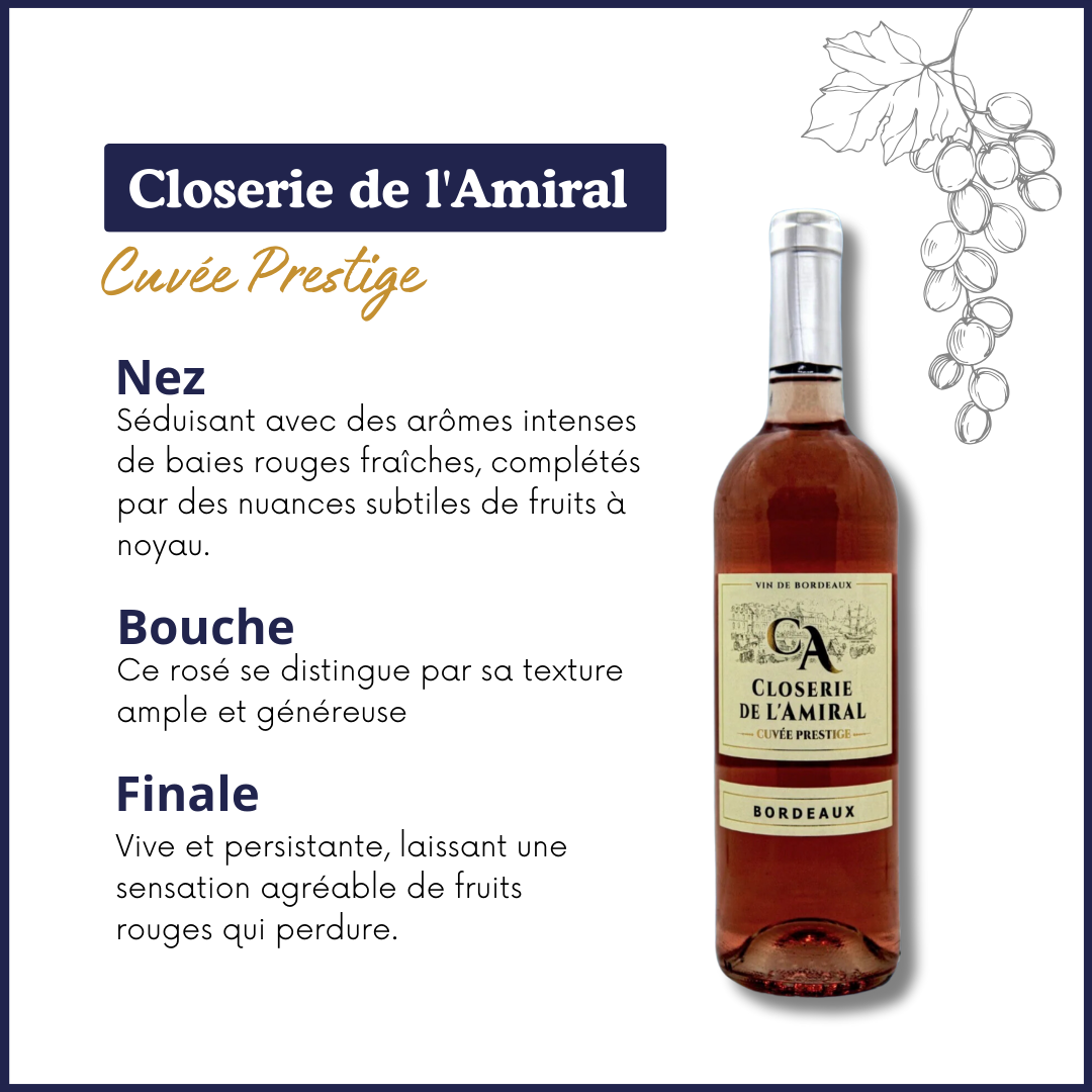 Closerie de l'Amiral - Cuvée Prestige - Vin rosé