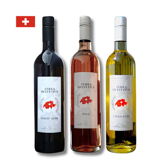 Packung aus dem Wallis - Terra Helvetica - 3 Flaschen - Weiß x1 - Rosé x1 - Rot x1