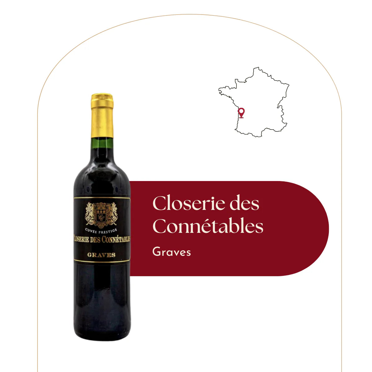 Graves - Closerie des Connétables  Cuvée Prestige - AOC - Vin rouge