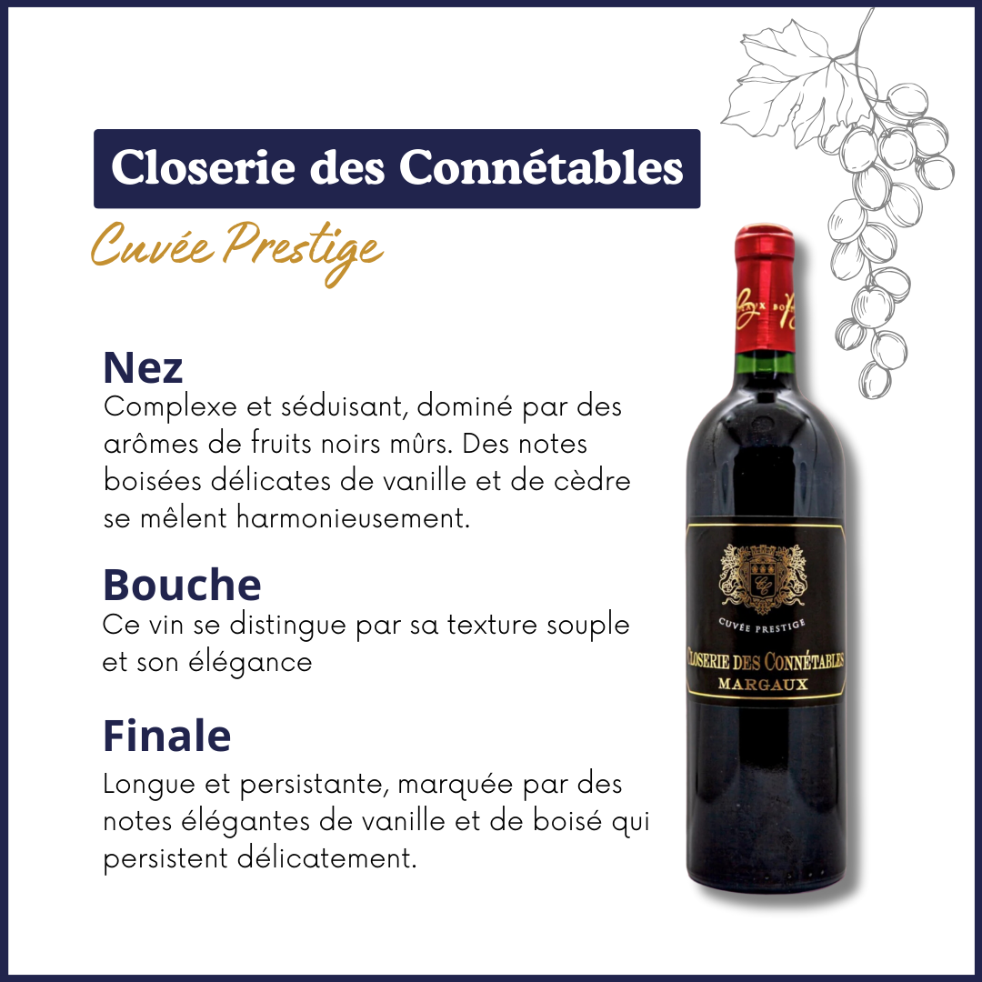 Margaux - Closerie des Connétables - Cuvée Prestige - AOC - Vin rouge