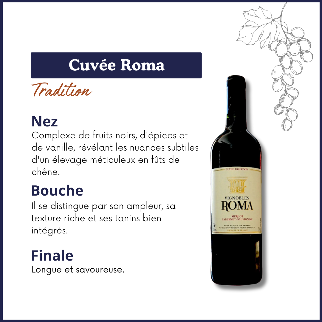 Merlot Cabernet-Sauvignon - Cuvée Roma - Vin rouge