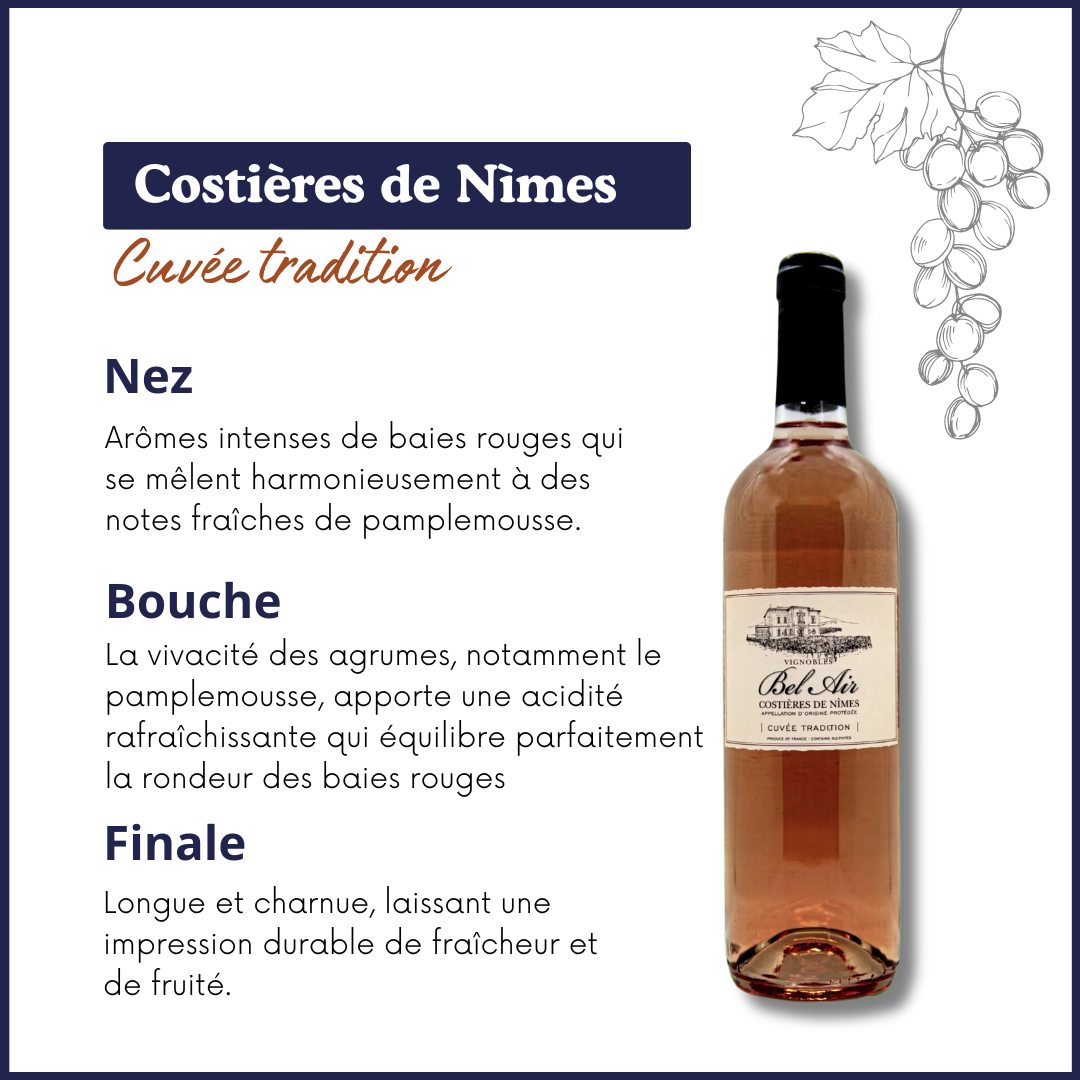 Bel-Air Vineyards - AOP - Costières de Nìmes - Roséwein